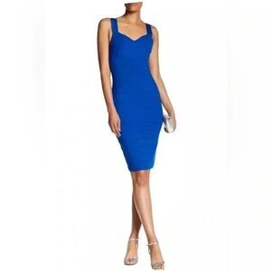 Ted Baker Blue Sweetheart Bodycon Midi Dress